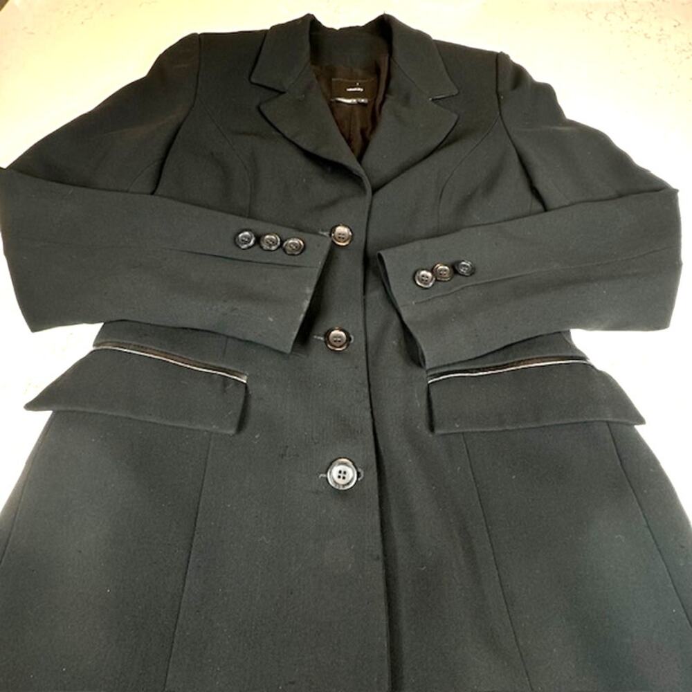 identify Womens Sz 4 Black Peacoat Jacket - Picture 3 of 14